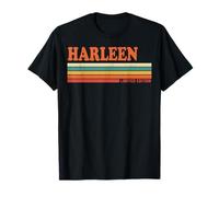 Harleen Retro Personalizado Nombre Vintage Rayas Camiseta
