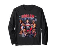 Harlem Globetrotters Basketball Colorful Team Photo Manga Larga