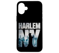 Harlem tee Shirts, Harlem New York City Skyline Short Sleeve Carcasa para iPhone 16 Plus