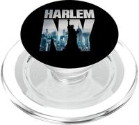 Harlem tee Shirts, Harlem New York City Skyline Short Sleeve PopSockets PopGrip para MagSafe
