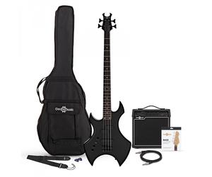 Harlem X Left Handed Bass Guitar + 15W Amp Pack Black