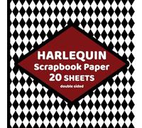 Harlequin Scrapbook Paper: 20 Sheets of Black & White Diamonds Print Double Sided Pattern for Cards, DIY Projects, Journals - 1 Design - 8.5"x8.5"
