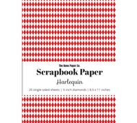 Harlequin Scrapbook Paper: Red and white checkered craft paper for scrapbooks, junk journals, collage art, cards, origami and DIY projects