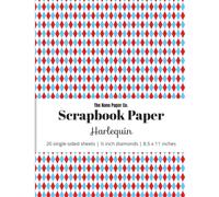 Harlequin Scrapbook Paper: Red, white and blue checkered craft paper for scrapbooks, junk journals, collage art, cards, origami and DIY projects