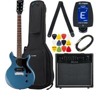 Harley Benton DC-Junior Pelham Blue Bundle