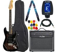 Harley Benton ST-70 Black Paisley Bundle