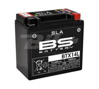 BS Battery 300760 btx14l AGM SLA Batería de moto, color negro