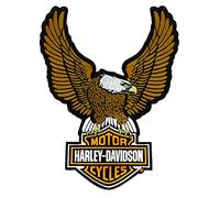 Harley-Davidson 10.25 in Embroidery Brown Eagle Bar & Shield Emblem Sew-On Patch