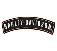 Harley-Davidson 10 in. Embroidered H-D Text Back Emblem Sew-On Patch - Black