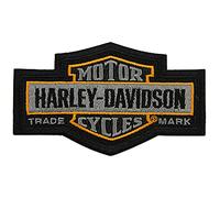 Harley-Davidson 4.5 in. Embroidered Trademark Bar & Shield Emblem Patch - Gray