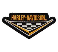 Harley-Davidson 4 in Embroidered Nostalgia H-D Checker Tri Emblema Sew-On Patch
