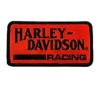 Harley-Davidson 4 in. Embroidered Vintage Racing H-D Text Emblem Sew-On Patch