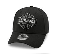 HARLEY-DAVIDSON Bar & Shield Cappy 39Thirty Gorra de béisbol B&S Biker Gorra Gorra de Motocicleta Gorra de Basecap Logo Tonal Mujer Hombre, Negro-Blanco, L, blanco y negro, L