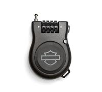 HARLEY-DAVIDSON Candado retráctil de 90 cm para motocicleta, candado de combinación de 4 dígitos, casco antirrobo