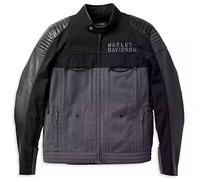 Harley-Davidson Chaqueta de moto Sheridan Switchback Lite Mixed Media Riding para hombre, resistente a la abrasión, Negro , L