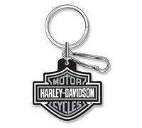Harley-Davidson Classic Bar & Shield Key Chain with Key Ring & Clip, Gray 4496