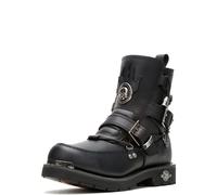 Harley-Davidson Distortion Leather Motorcycle Casual Boot, Botas Hombre, Negro, 43 EU
