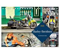 Harley-Davidson - Eine Kultmarke in Kuba (Tischkalender 2026 DIN A5 quer), CALVENDO Monatskalender: Verschiedene Modelle der Harley-Davidson in Kuba