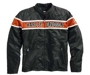 HARLEY-DAVIDSON Generations - Chaqueta casual para hombre, para el tiempo libre, color negro/naranja, talla 2XL