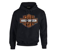 Harley-Davidson Men's Bar & Shield Pullover Fleece Hooded Sweatshirt, Black
