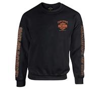 Harley-Davidson Men's Eagle Piston Fleece Pullover Sweatshirt, Black 30299948