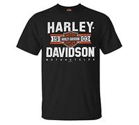 Harley-Davidson Men's Varsity B&S Short Sleeve Crew-Neck T-Shirt - Black (XL)