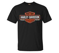 Harley-Davidson Military - Bar & Shield Orange on Black T-Shirt - Overseas Tour | Salutes Our Veterans
