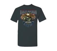 HARLEY-DAVIDSON Military - Men's Smoke Grey Graphic T-Shirt - Overseas Tour | Eagle Bike