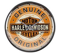 Nostalgic-Art Reloj de Pared Retro, Ø 31 cm, Harley-Davidson - Genuine Original - Idea de Regalo para Moteros, Official License Product (OLP), Gran decoración para la Cocina, diseño Vintage