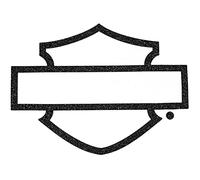 Harley-Davidson Rugged Textured Bar & Shield Logo Decal - Black - 6 x 8 in.