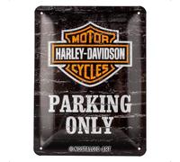 Harley-Davidson - Señal de aparcamiento lata solamente, 15 x 20 cm
