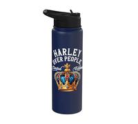 Harley Nombre Regalo de cumpleaños divertido Harley Over People Crown Stainless Steel Insulated Water Bottle