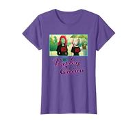 Harley Quinn and Poison Ivy Suicide Squad Gear Camiseta, Mujer, Morado Jaspeado, M