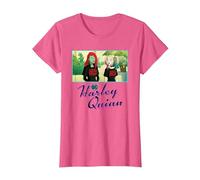 Harley Quinn and Poison Ivy Suicide Squad Gear Camiseta, Mujer, Rosa Jaspeado, XL