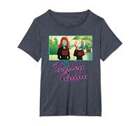 Harley Quinn and Poison Ivy Suicide Squad Gear Camiseta, Mujer Tallas Grandes, Azul Jaspeado, 3XL Grande