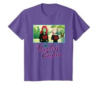 Harley Quinn and Poison Ivy Suicide Squad Gear Camiseta, Niños, Morado Jaspeado, 4 años