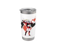 Harley Quinn Diamonds and Hearts Vaso térmico de acero inoxidable de doble pared