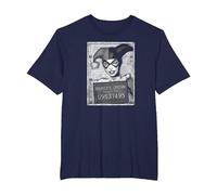 Harley Quinn Inmate Camiseta, Hombre Tallas Grandes, Azul Marino, 4X Alto