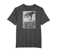 Harley Quinn Inmate Camiseta, Hombre Tallas Grandes, Jaspeado Oscuro, 5X Alto