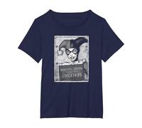 Harley Quinn Inmate Camiseta, Mujer Tallas Grandes, Azul Marino, 1XL Grande