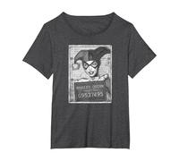 Harley Quinn Inmate Camiseta, Mujer Tallas Grandes, Jaspeado Oscuro, 5XL Grande