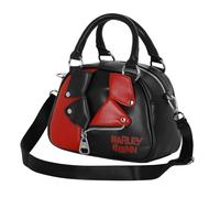 Harley Quinn Jacket-Bolso Bowling Fashion, Negro, 22 x 16 cm