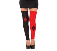 Harley Quinn Muslo Alto Pierna Fundas Leggings Accesorio de Disfraz Mujer