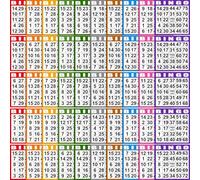 Harloon 1000 hojas de tarjetas de juego de papel de bingo, 20 libros de 4 x 4 pulgadas, tarjetas desechables para noches de juegos familiares, actividades de grupos grandes (multicolor)