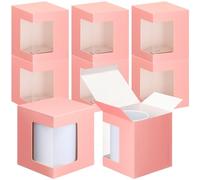Harloon Paquete de 36 cajas de tazas para regalos, tazas de café, cajas de regalo para envío de tazas de sublimación, caja de embalaje de regalo transparente para vasos de vino en blanco, 325 g, 340 g