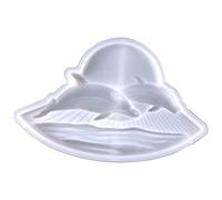 Harlotte - Molde de pegamento semiestereoscópico, adornos de pared, colgante de pared, decoración de escritorio, molde de silicona epoxi transparente