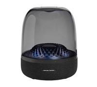 Harman Kardon Aura Studio 4, altavoz Bluetooth para casa, con cúpula transparente, iluminación ambiental con cinco patrones de efecto diamante, sonido potente, negro