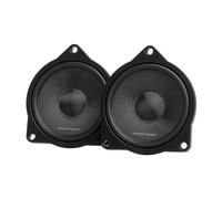 Harman Kardon FIT4SF Pareja de Altavoces de Rango Medio de 4 Pulgadas y 100mm, 45W RMS, Respuesta de 200Hz-8kHz, Optimización de 3 Vías, Calidad de Audio Superior con Materiales Reciclados para Coche