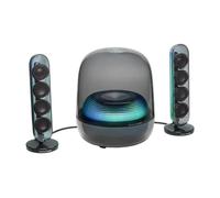 Harman Kardon SoundSticks 5, altavoz Bluetooth para casa, diseño de 3 vías, conectividad HDMI ARC con un solo cable, conexión de varios altavoces vía Auracast, iluminación de colores decorativa, negro