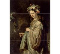 Harmensz Van Rijn Rembrandt Flora XL Giant Panel Poster (8 Sections) Póster